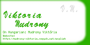 viktoria mudrony business card